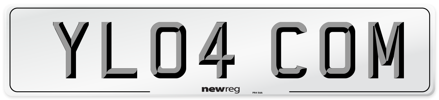 YL04 COM Number Plate from New Reg